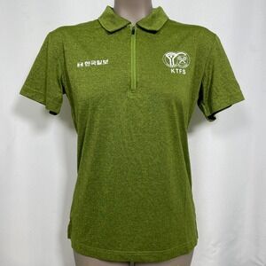 KTFS Tennis Korea Nuvem Green Heathered Quarter Zip Polo Shirt Women's XS